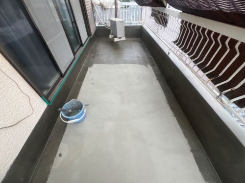 守口市で戸建てベランダウレタン塗膜防水工事